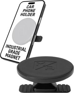 Mob Armor Mount MS MagSafe Car Phone Holder Black Sleek Design Industrys Strongest Pull Force MagSafe Car Accessory for Men & Women Works w/ iPhones & Androids