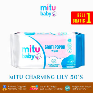 MURAH | Promo Mitu Baby Wipes CHARMING LILY 50 Sheet/Tisu Basah Ganti Popok Bayi BELI-1 GRATIS-1