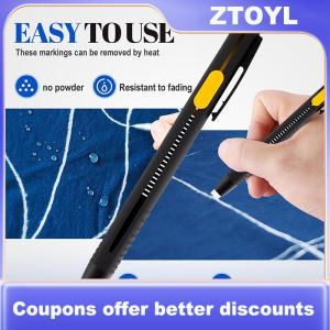 【ZTOYL】 2 bút + 20 cao cấp nạp phấn bút chì chắp vá biến mất vải đánh dấu bút cho Diy Craft May đánh dấu phấn may phụ kiện