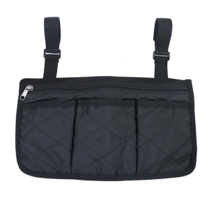 Wheelchair Armrest Side Storage Bag Waterproofs Wheelchair Side Pouches Armrest Hanging Handle Holder Easy to Use