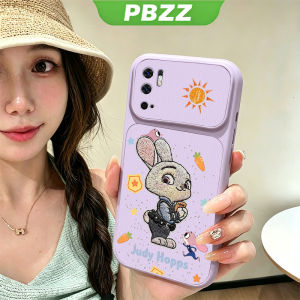 PBZZ Case for REDMI NOTE 10 5G POCO M3 PRO 5G phone casing Softcase Silicone shockproof Cover new design aesthetic cute rabbit orange for women KNTZ2