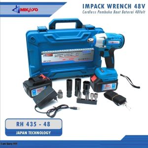 MIKAYO Mesin Impact Wrench Bor Cordless 48v - Brushless Pembuka Baut ban Mobil 400NM