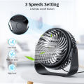 SmartDevil USB Desk Fan, 3 Speeds Portable Mini Desktop Fan, 360° Adjustment Small Personal Table Fan for Home Office Car Outdoor Travel (Black). 