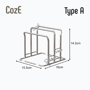 CozE 304 Stainless Steel Cutting Board Holder Organizer Pantry Rack Bakeware Chopping Board Holder