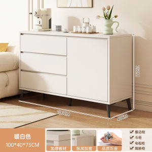 Cream Style Sideboard Cabinet Kitchen Multi-Functional Tea Cabinet Multi-Layer Sideboard Cabinet Living Room Wall Locker