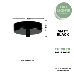 Likelights.sg Elegant Metal Ceiling Lamp Mount Covers in Brushed Bronze/Copper/Gun Metal - 3KG Capacity