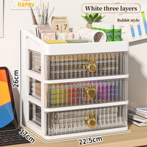 TTSM-MALL-Big Plastic Makeup Drawer Desktop shelf Organizer with Drawer Layer High quality Make up Organizer