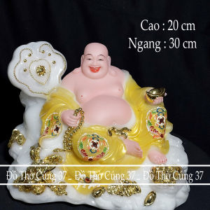[ CAO 20 cm  ngang 30 cm  nhiều màu ] TƯỢNG PHẬT DI LẠC CHẤT LIỆU BỘT ĐÁ