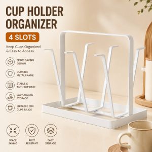 Kitchen Glass Cup Drying Stand Water Stainless Steel Rack Draining Organizer