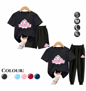Setelan Celana Anak Perempuan CAT MARIE Ukuran S-XL Pink