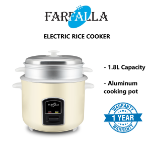 Farfalla FRC-18ST2 1.8L Electric Rice Cooker with Keep Warm & Steamer