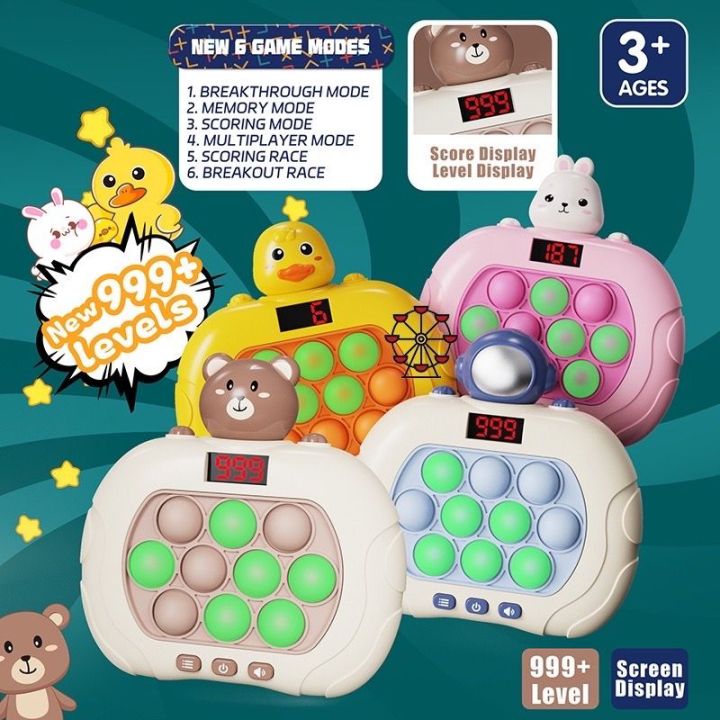 Mainan Pop It Elektrik Gen Push Bubble Game Challenge Fidget