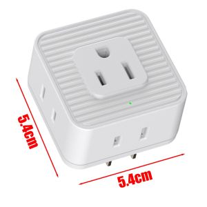 Multi Plug Outlet Extender 5 in 1 Outlet Splitter 90 Degree Angled Side Outlet Adapter 3 Prong Flat Wall US Travel Plug Expander