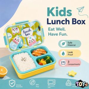 Kids Lunch Box Bento Box Leakproof Divided Food Container Soup Box Microwave Safe Kawaii