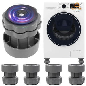 4Pcs Washing Machine Pad Stand Anti Vibration Feet Pads Shockproof Pad Dampers Stand Alas Mesin Basuh & Alas Peti Sejuk  洗衣机脚垫