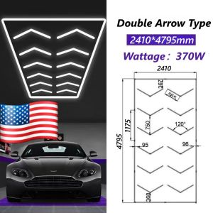 Honeycomb LED Light Hexagon With Border Garage Light Car Detailing Workshop Bright Easy Install