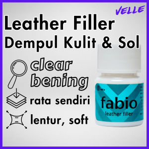 Dempul kulit leather filler repair penambal cream krim ke kulit sepatu tas sofa jok mobil kulit sintetis yang lecet goresan retak robek kelupas mengelupas lubang coakan - Fabio