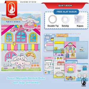 Quiet Book Sticker Sanrio Lucu Buku Mainan Edukasi Bongkar Pasang Busy Book Anak