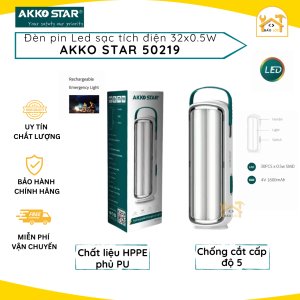 Đèn pin Led sạc tích điện 32x0.5W Akko Star 50219 - Hàng chính hãng.