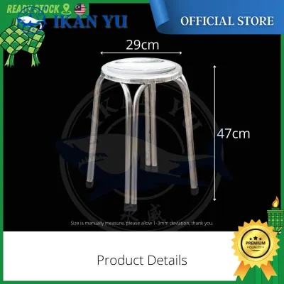 🔥Hot🔥 YU Ready Stock High Quality Full Stainless Steel Chair / Stool / kerusi / baku / 凳子 / 椅子 / 不锈钢凳子