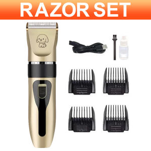 PawGroom Pro Rechargeable Pet Shaver Set Ultra-Quiet 4-Speed Electric Clippers Holiday Grooming Kit for Cats & Dogs