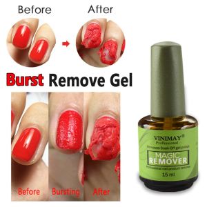 Nail Gel Polish Remover 3-5 Mins Fast Remover Magic Remover Gel Nail Polish Soak Off UV LED Cleaner Function Gel Remove Tool 15ml