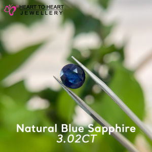 Natural Gemstone Blue Sapphire 3.02CT Oval Mix cut Peacock Blue from Sri Lanka