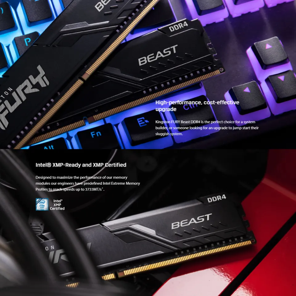 Kingston Fury Beast DDR5 16GB/32GB 16Gbit DRAM Intel XMP Kit of