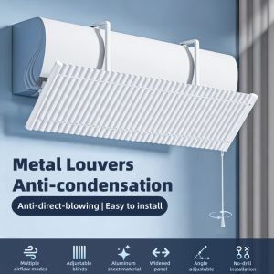 Rustproof Aluminum Louver Air Conditioner Wind Deflector Adjustable Anti Direct Blow Air Guide Cover Non Condensable Water