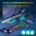 GOOJODOQ 10 Inch Backlit Backlight Keyboard And Mouse LED Colorful Bluetooth Wireless Keyboard For iPad Laptop Android iPhone. 