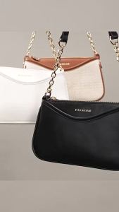BAGSMART Small Shoulder Bag for Women Leather Handbag Fashion Underarm Bag with Zipper Closure