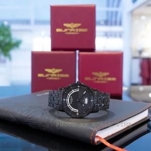 Đồng hồ nam đồng hồ pin Sunrise 1224SA full hộp thẻ bảo hành 3 năm sapphire chống xước chống nước bảo hành 3 năm