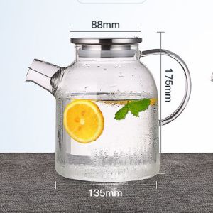 Locaupin 1600ml Large-capacity Glass High Borosilicate Glass Teapot Glass Bottle Coffee Cups Beer Glass DrinkWare