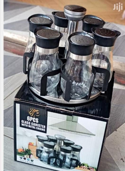 W&G PCS ROTATING GLASS CANISTER WITH METAL CASING Metal Casing