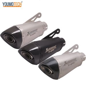 60MM/2.35 Inches For BMW S1000 S1000R S1000RR Motorcycle Exhaust Pipe System Modified Muffler Moto Escape Laser Removable DB Killer Exhaust Muffler PIPE Carbon Fiber Slip On S1000 RR