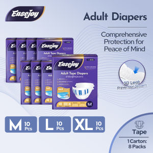 Easejoy Prime Tape Adult Diapers Value Box M80/L80/XL80