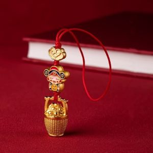 Hp Strap Hoki Dewa Rezeki Gantungan China Gantungan Kunci Mobil/Tas Gantungan Kunci Keychain