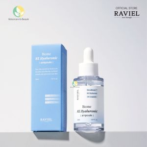 [Raviel] Biome 8X Hyaluronic Ampoule 30ml | 8X Hydration refine pores brightening and reduces fine lines / wrinkles