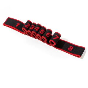 Multi-segment Yoga Pull Strap Exercise Slimming Stretching Band Stretching High Elastic Pilates Band Yoga Body Flexibility Training Bands Number Loop 8 Latin Dance Bands 多段普拉提瑜珈带