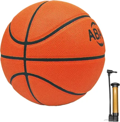 ABAJI Basketball Size 7 Youth Game PU Leather Anti-Slippery Anti-dust Outdoor Street Indoor Training Practice Come with Pump Needle