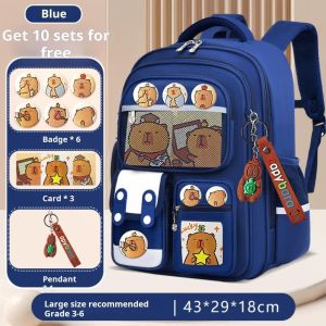 WL Cartoon schoolbag childrens backpack large capacity schoolbag 3-6 grade  #B574