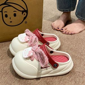[Free Shipping] Students Can Wear These Non-Slip Thick-Soled EVA Clogs As Outdoor Footwear They Are Women’S Sandals With A Closed-Toe Design Perfect For Vacations And Summer Wear
