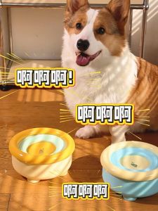 [SG Ready Stock] Floating Pet Water Bowl  Anti Spill & Slow Drinking Dog & Cat Water Bowl with Filter Sponge