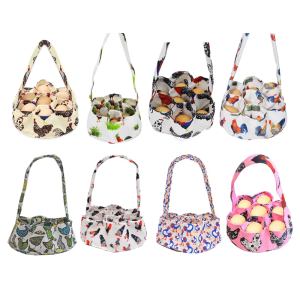 Eggs Collection Bag with Cushioned Bottom and 7 Pockets for Chicken and Duck Eggs Transport Farm and Home Use