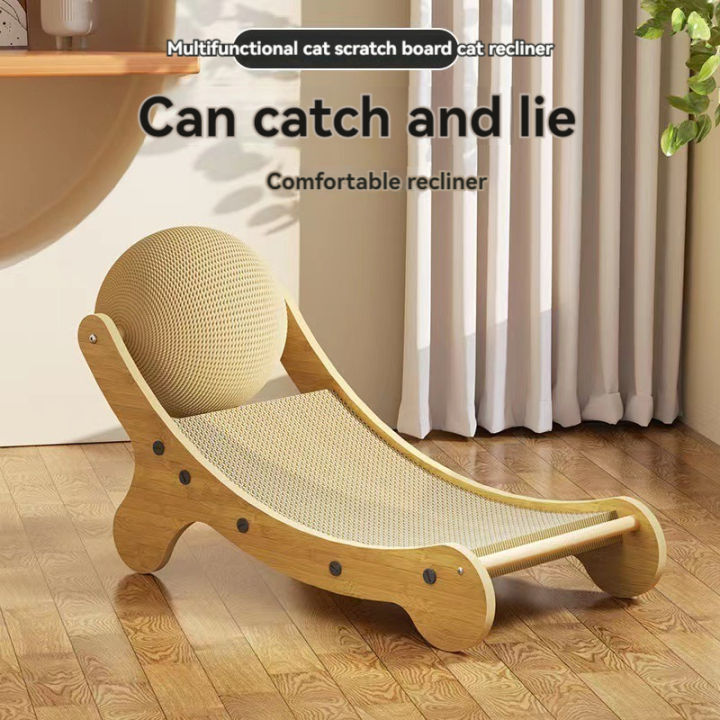 Round extra large cat bed with durable rope and corrugated paper