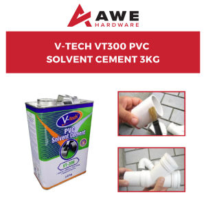 [3KG] Gam Paip PVC V-Tech VT300 PVC Solvent Cement C98 PVC Pipe Adhesive Water Pipe Joint Fitting PVC Gum Simen水喉胶 水喉 胶水