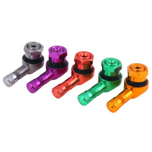 [caichuitan] 2 x CNC motorcycle 90 degree angle wheel tire stem tubeless valve aluminum