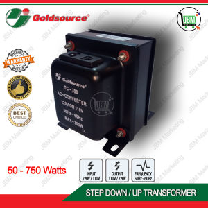 Goldsource Transformer 110V to 220V AC Converter Step-up/Step-down Auto-Switch 50W to 750W