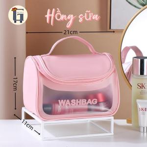 Túi đựng mỹ phẩm xách tayChất liệu PU chống thấm nước có móc treo nhiều ngănchứa được nhiều đồ dùng cá nhân và mỹ phẩm