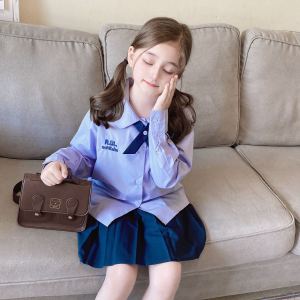 Girls jk Uniform College Style Blouse Skirt Thai School Uniform Boys Full Set Primary School Students Graduation Business Attire Childrens Suit